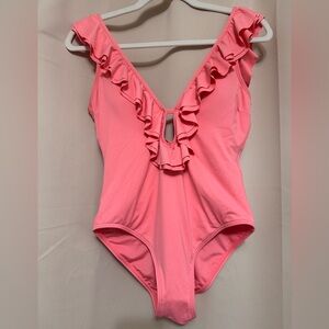 Michael kors one piece ruffle swimsuit